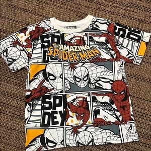 Marvel Cotton Blend Tee - Cream, Black, Red